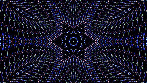 Abstract Kaleidoscope pattern with full colors. Magic mandala. 4k