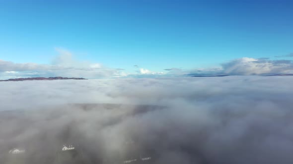 Above the Clouds at Cashelgolan in Portnoo in County Donegal with Fog  Ireland