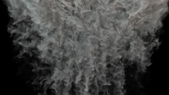 Looping Gray Smoke Flow With Alpha 