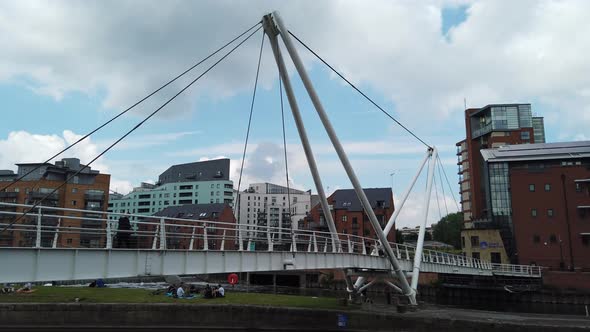 Time lapse footage of the  area in the Leeds town centre know as The Leeds Dock