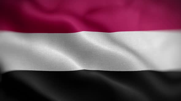 Yemen Flag Textured Waving Front Background HD