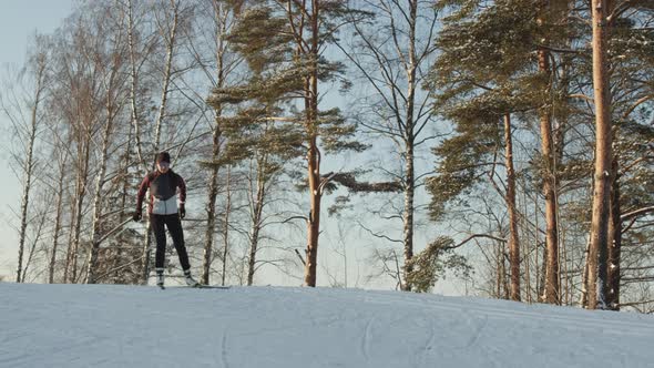 Woman Cross-country Skiing