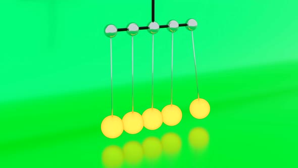 Glowing balls in Newton's pendulum