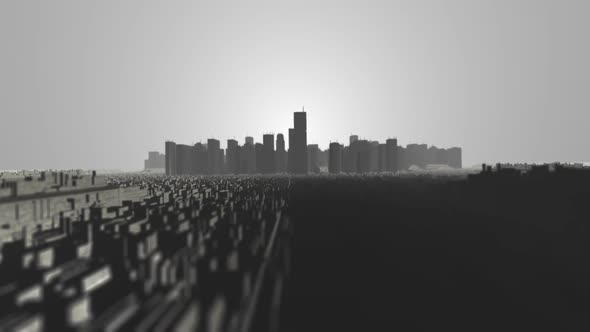 Post Apocalyptic City Skyline