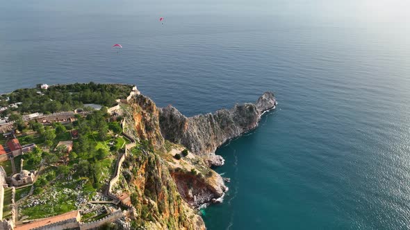 Paragliding aerial view 4 K