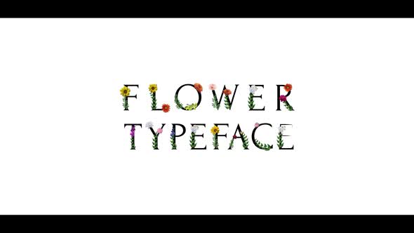 Flower Typeface Black | Motion Graphics alt