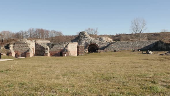 GAMZIGRAD, SERBIA - DECEMBER 25, 2017  Famous palaces and temples of Felix Romuliana built by Roman 