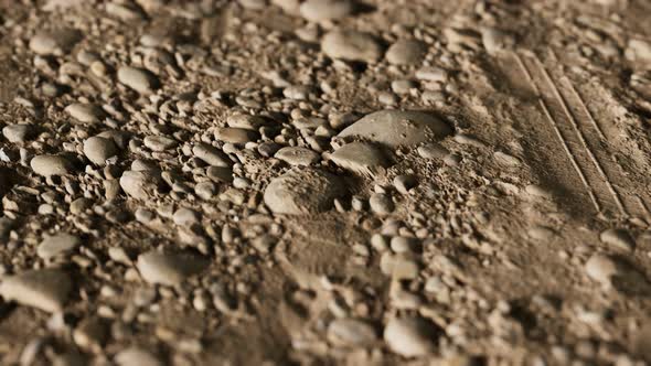 Closeup of Dirty Ground Road