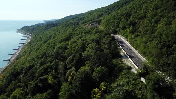 Mountain Winding Zig Zag Road