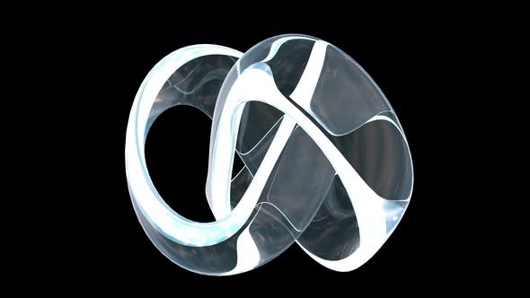 Glass Knot Infinite Endless Loop Stylish Minimalistic Design Footage