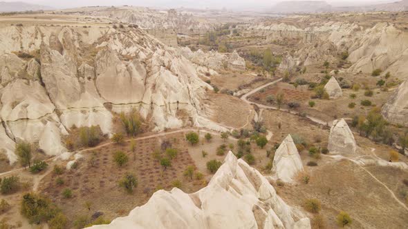 Cappadocia Landscape Aerial View, Turkey, Goreme National Park