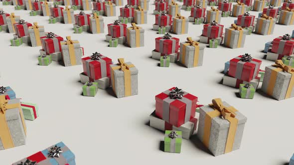 Giftboxes cyclic background | UHD | 60fps