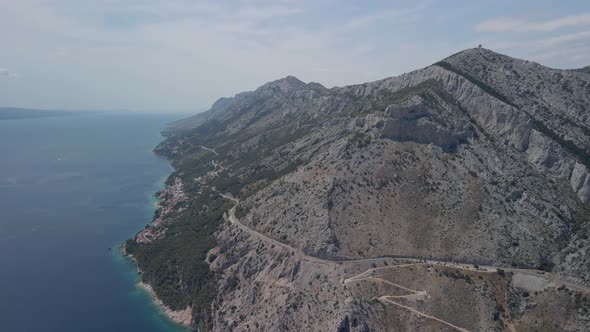 Breathtaking Views From the Heights of the Croatian Coast in the Region of Central Dalmatia