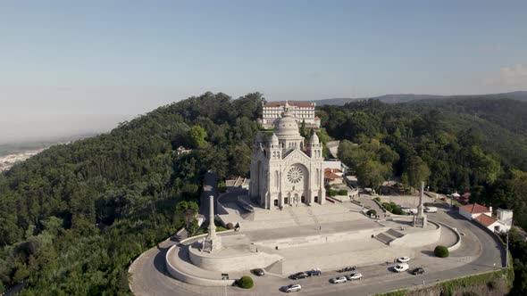 Hilltop neo-byzantine Santa Luzia Sanctuary, Viana do Castelo, Norte Region, Portugal