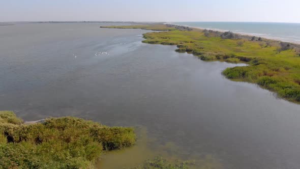 Lake Sasyk and Dzhantsheyskoe Lake, Ukraine