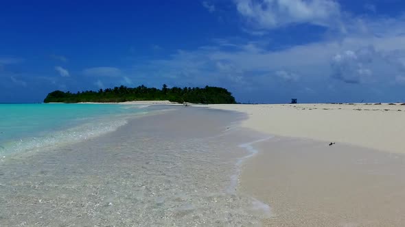 Romantic sky of resort beach by sea and sand background near sandbar