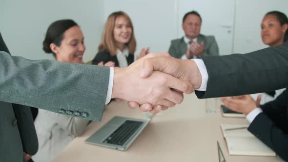 Shaking Hands After Making Deal