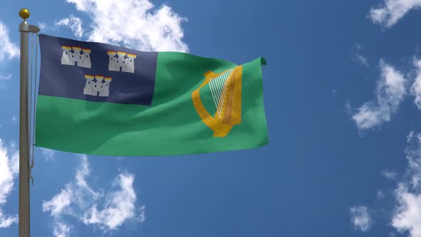 Dublin City Flag Ireland On Flagpole