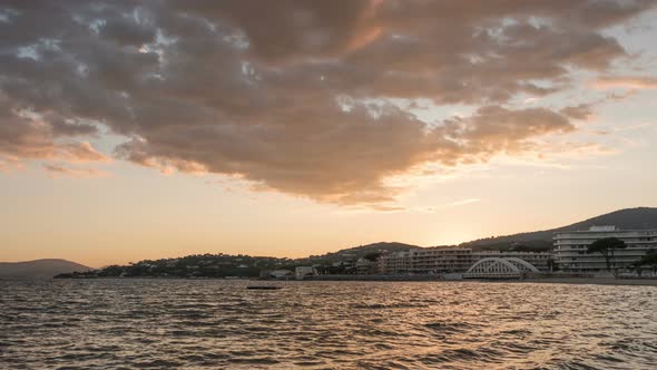 Sunset timelapse in Sainte-Maxime