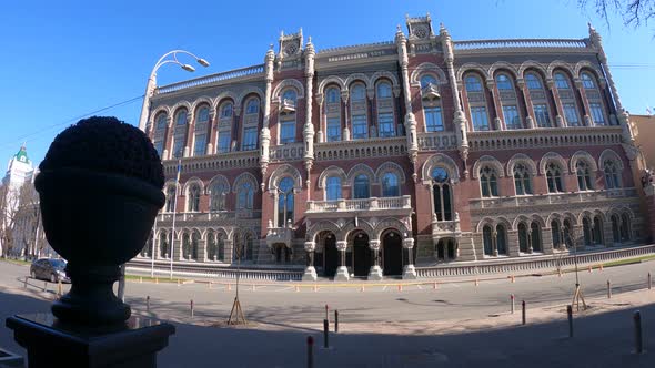 The Building of the National Bank of Ukraine in Kyiv Slow Motion