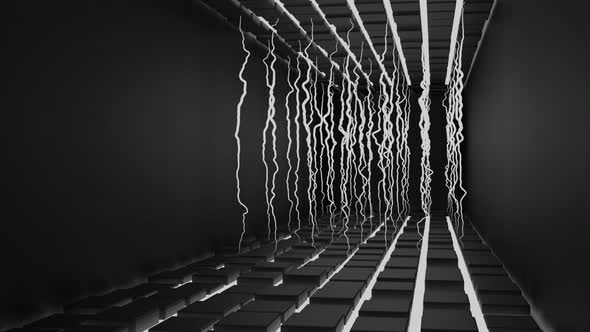 3D corridor with electric waves