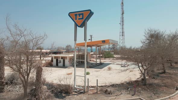 Abandoned Gas Station at Abandoned City