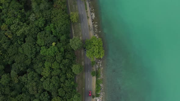 Cars Near The Lake