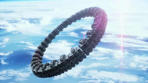 Alien Mothership Near Earth Elements Furnished By NASA alt