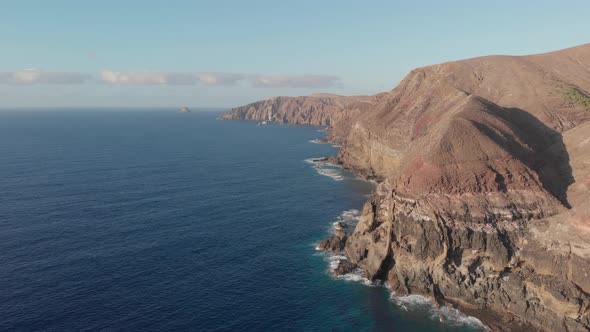 Beautiful landscape of the Morenos cliff-faced shoreline