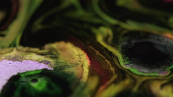 Paint Mix Texture Floating Ink Green Black Dye alt