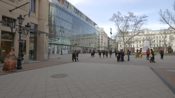 The Vorosmarty Square in Budapest