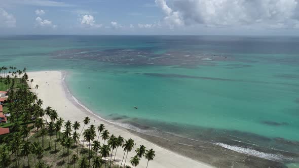 Northeast Brazil. Panorama landscape of beach natural pools.