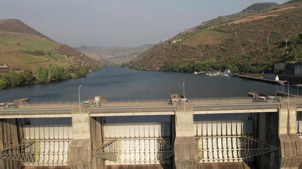 Dam of Peso da Régua. Douro, Portugal