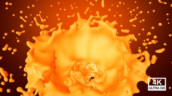 Big Orange Juice Splash 4K alt