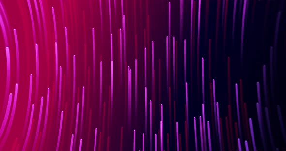 Multiple glowing lights trail against purple background alt