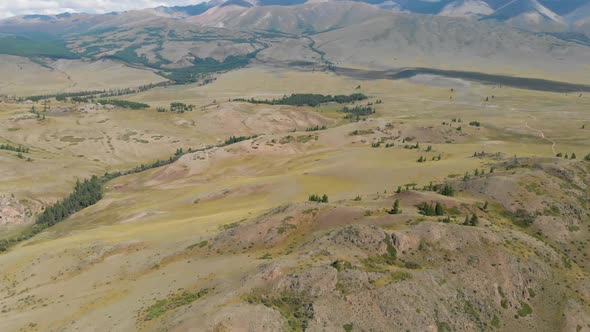 Aerial Video of the Kurai Steppe