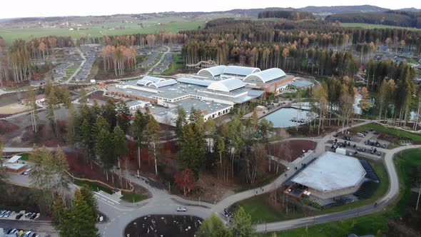 Drone perspective of a center parc