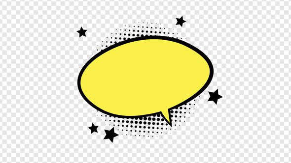 Comic Burst Bubble Round Yellow Call Out PopUp Animation
