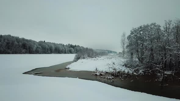 Winter River In The Village Of Verkhovye 06