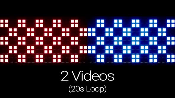 Flickering Checkered Square Lamp Vj Loop