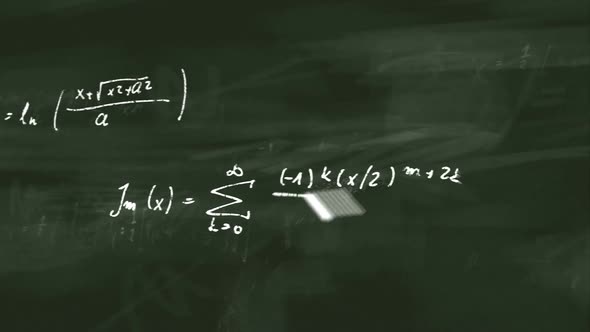 Presentation of the mathematical formulas with symbols, numbers, and letters.