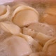 Cooking a dish of dumplings boiled in boiling water. - VideoHive Item for Sale