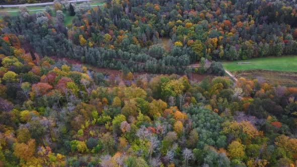 Aerial View of the Krimulda Palace in Gauja National Park Near Sigulda and Turaida, Latvia. 4K Video