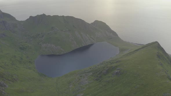 Mountain Reservoir On The Coast