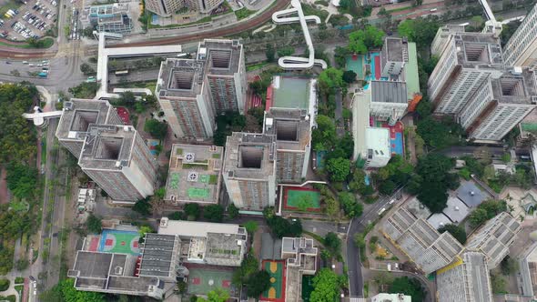 Top view of Hong Kong residential district