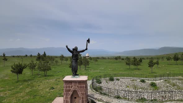 hero woman NENE HATUN statue in ERZURUM