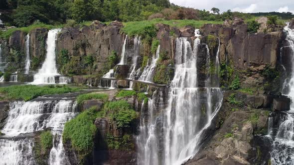 Aerial Cinematic of Pongour Waterfall in Dalat Vietnam