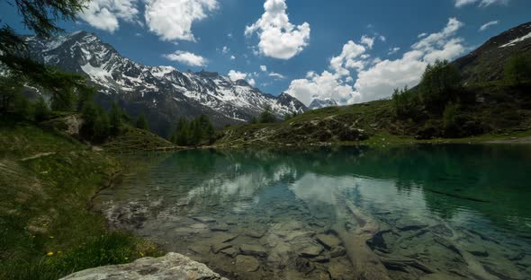 switzerland lake reflection timelapse