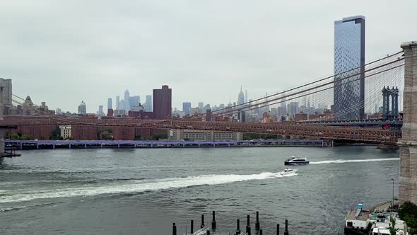 Tall High Rise Buildings In New York Cut Through Sky