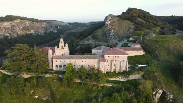 Aerial View of Santa Casilda Shrine La Bureba Burgos Province CastileLeon